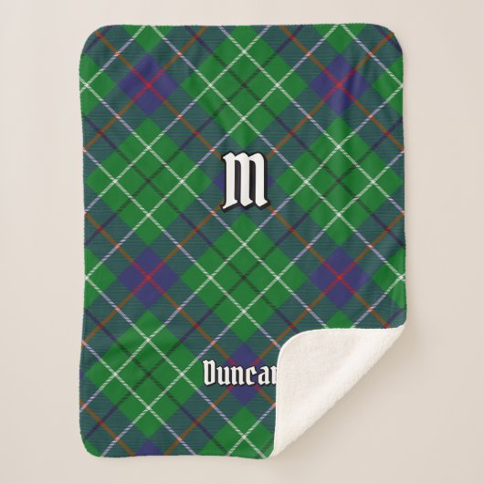Clan Duncan Tartan Sherpa Deken (Voorkant)