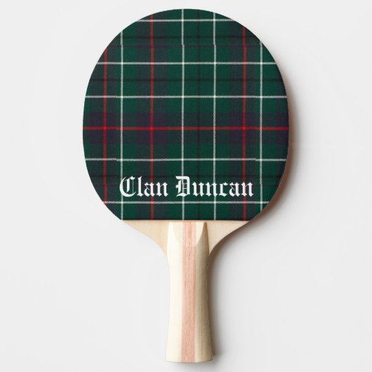 Clan Duncan Tartan Tafeltennisbatje (Voorkant)