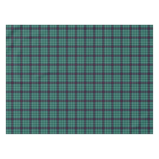 Clan Duncan Turquoise Moderne Schotse Tartan Tafelkleed (Voorkant (Horizontaal))