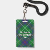 Clan Duncan Wapen over Tartan Badge (Achterkant met lanyard)