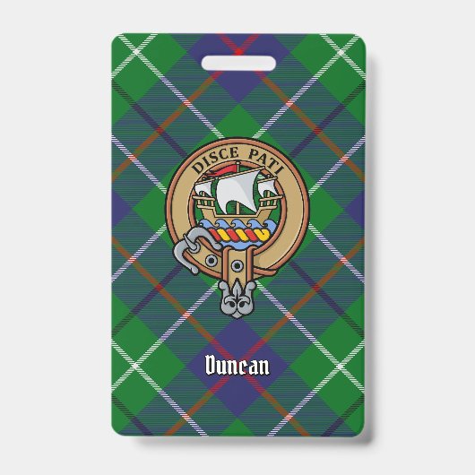 Clan Duncan Wapen over Tartan Badge (Voorzijde)
