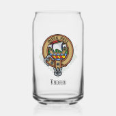 Clan Duncan-wapen over tartan Blikvorm Glas (Voorkant)