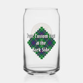 Clan Duncan-wapen over tartan Blikvorm Glas (Achterkant)