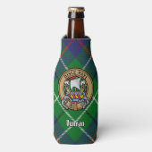 Clan Duncan Wapen over Tartan Flesjeskoeler (Fles Voorkant)