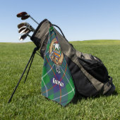 Clan Duncan Wapen over Tartan Golfhanddoek (Groen)