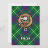 Clan Duncan Wapen over Tartan Kaart (Achterkant)