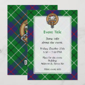 Clan Duncan Wapen over Tartan Kaart (Voorkant / Achterkant)