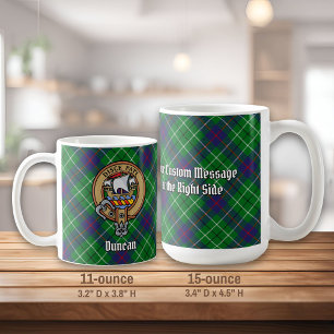 Clan Duncan Wapen over Tartan Koffiemok