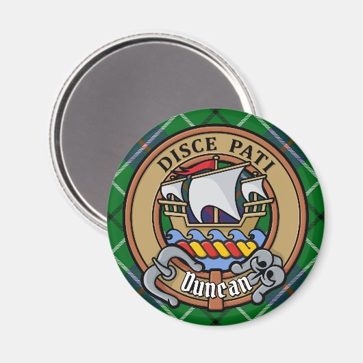 Clan Duncan Wapen over Tartan Magneet (Voorkant / Achterkant)