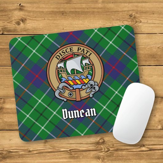 Clan Duncan-wapen over tartan Muismat