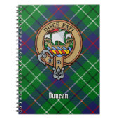 Clan Duncan Wapen over Tartan Notitieboek (Voorkant)