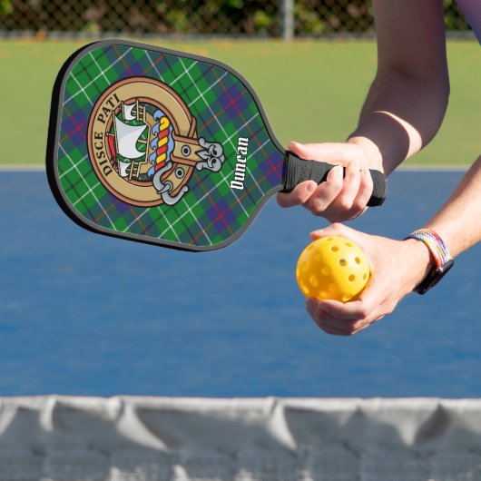 Clan Duncan Wapen over Tartan Pickleball Paddle (Insitu)