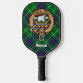 Clan Duncan Wapen over Tartan Pickleball Paddle (Voorkant)