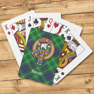 Clan Duncan Wapen over Tartan Pokerkaarten