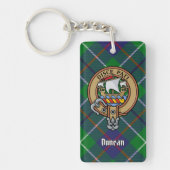 Clan Duncan Wapen over Tartan Sleutelhanger (Voorkant)