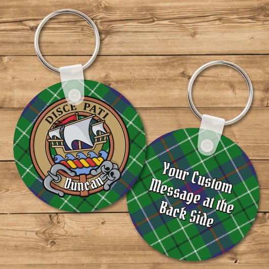 Clan Duncan Wapen over Tartan Sleutelhanger