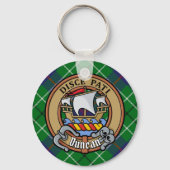 Clan Duncan Wapen over Tartan Sleutelhanger (Voorkant)