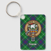 Clan Duncan Wapen over Tartan Sleutelhanger (Voorkant)