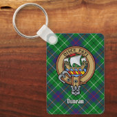 Clan Duncan Wapen over Tartan Sleutelhanger (Voorkant)