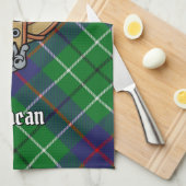 Clan Duncan Wapen over Tartan Theedoek (Quarter Fold)