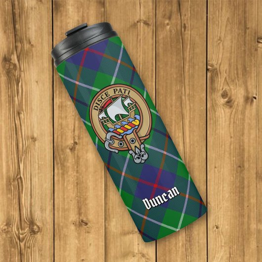 Clan Duncan Wapen over Tartan Thermosbeker