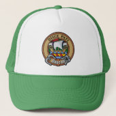Clan Duncan-wapen over tartan Trucker Pet (Voorkant)