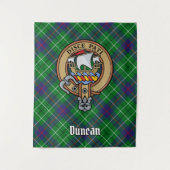 Clan Duncan Wapen over Tartan Wandkleed (Voorkant)