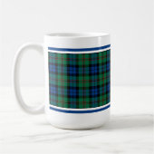 Clan Dundas Tartan Green en Blue Pset Koffiemok (Links)