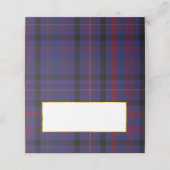 Clan Dundonald bruiloft gevouwen plaats kaart Plaatskaartje (Buitenkant ongevouwen)