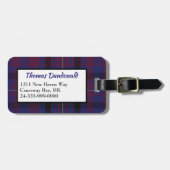 Clan Dundonald Tartan Pset Bagagelabel (Voorkant horizontaal)