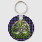 Clan Dunlap Tartan Celtic Trinity Sleutelhanger (Voorkant)
