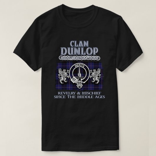 Clan Dunlop crest Schotse clans Schotse achternaam T-shirt (Design voorkant)
