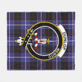 Clan Dunlop Modern Tartan Pset Fleece Deken (Voorkant (Horizontaal))