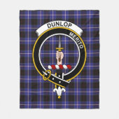 Clan Dunlop Tartan Pset Fleece Deken (Voorkant)