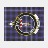 Clan Dunlop Tartan Pset Fleece Deken (Voorkant (Horizontaal))