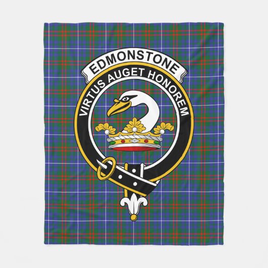 Clan Edmonstone Tartan Pset Fleece Deken (Voorkant)
