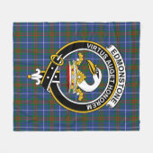 Clan Edmonstone Tartan Pset Fleece Deken (Voorkant (Horizontaal))