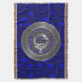 Clan Eliott Crest & Tartan Knot Deken (Voorkant Verticaal)