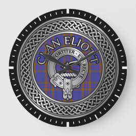 Clan Eliott Crest & Tartan Knot Grote Klok
