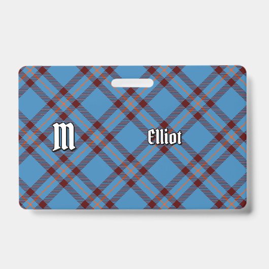 Clan Elliot Ancient Tartan Badge (Voorzijde)