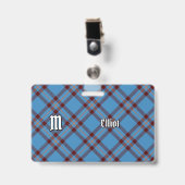 Clan Elliot Ancient Tartan Badge (Voorzijde met clip)