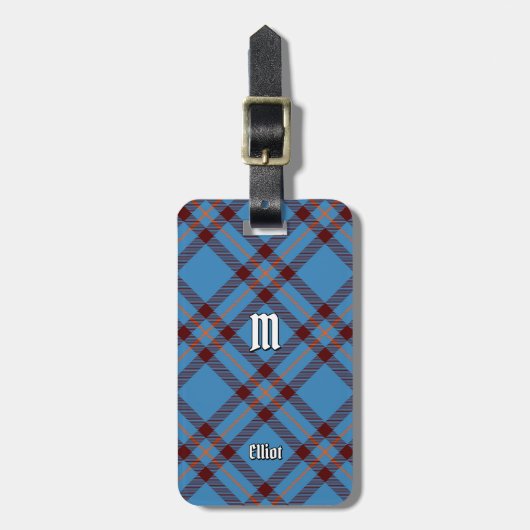 Clan Elliot Ancient Tartan Bagagelabel (Voorkant verticaal)