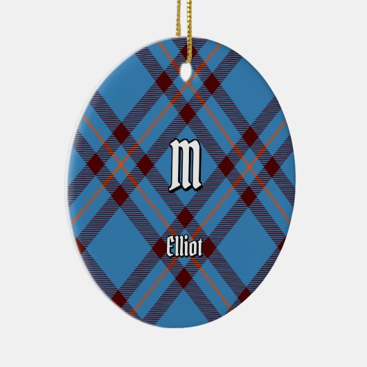 Clan Elliot Ancient Tartan Keramisch Ornament (Rechts)