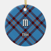 Clan Elliot Ancient Tartan Keramisch Ornament (Voorkant)