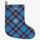 Clan Elliot Ancient Tartan Kerstkous Grote Kerstsok (Voorkant)