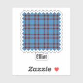 Clan Elliot Ancient Tartan Sticker (Vel)