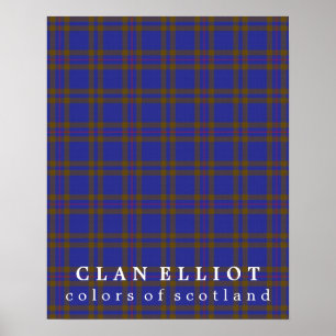 Clan Elliot Colors of Scotland Tartan Poster