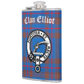 Clan Elliot Crest Badge & Tartan Heupfles (Links)