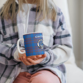 Clan Elliot Crest Badge & Tartan  Koffiemok