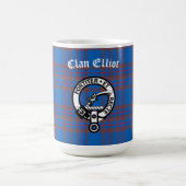 Clan Elliot Crest Badge & Tartan Koffiemok (Center)